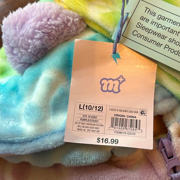 Girls Hoodie Onesie Pajamas! Size Large 10/12! NWT! - Picture 7 of 7